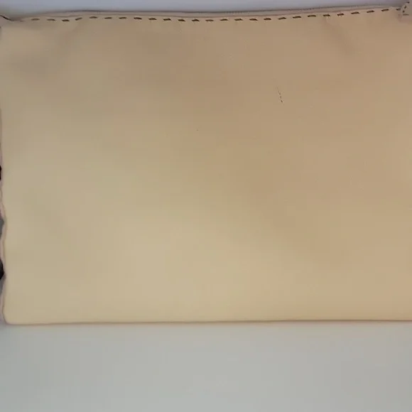 Fendi White Leather Selleria Crossbody Bag Cream